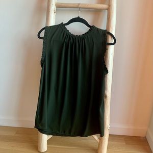 LOFT Olive Sleeveless Blouse